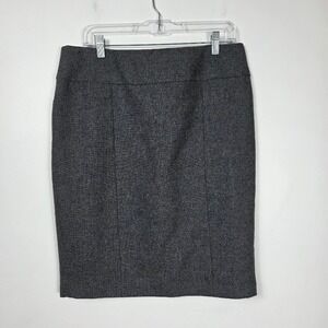 Dalia Collection Women's Grey Wool Blend Pencil Skirt Size 8
